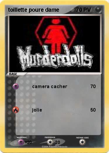 Pokemon toillette poure dame
