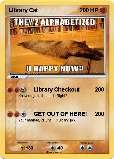 Pokemon Library Cat
