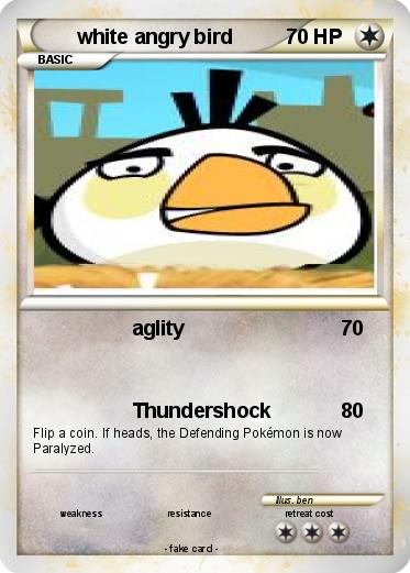 Pokemon white angry bird