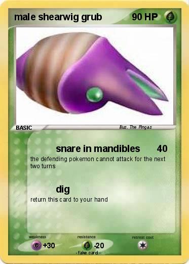 Pokemon male shearwig grub