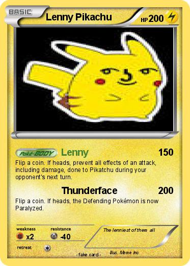 Pokemon Lenny Pikachu