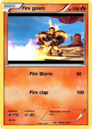 Pokemon Fire golem