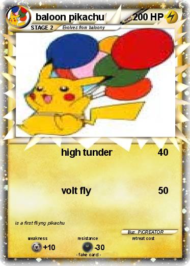 Pokemon baloon pikachu