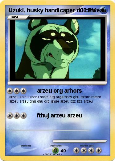 Pokemon Uzuki, husky handicaper du cerveau
