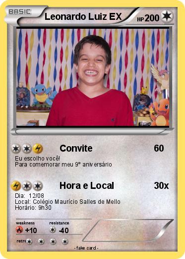 Pokemon Leonardo Luiz EX