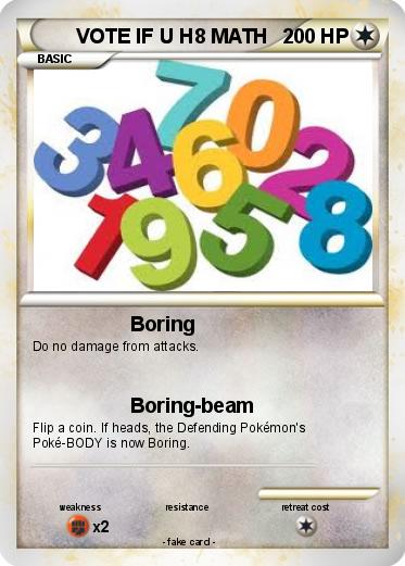 Pokemon VOTE IF U H8 MATH