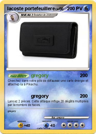 Pokemon lacoste portefeuillere