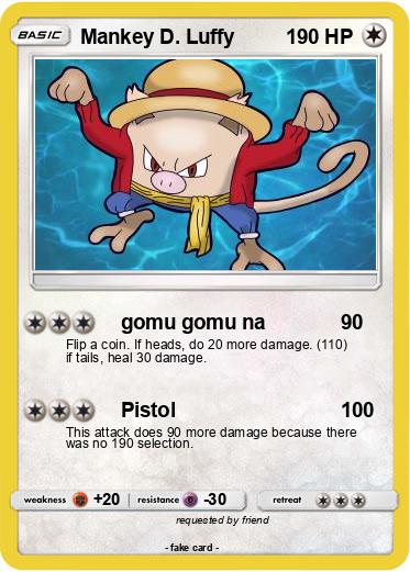 Pokemon Mankey D. Luffy