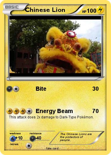 Pokemon Chinese Lion