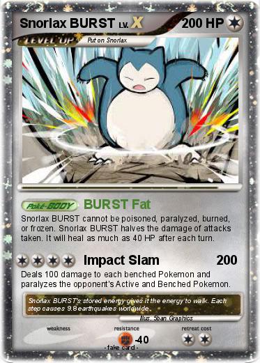 Pokemon Snorlax BURST