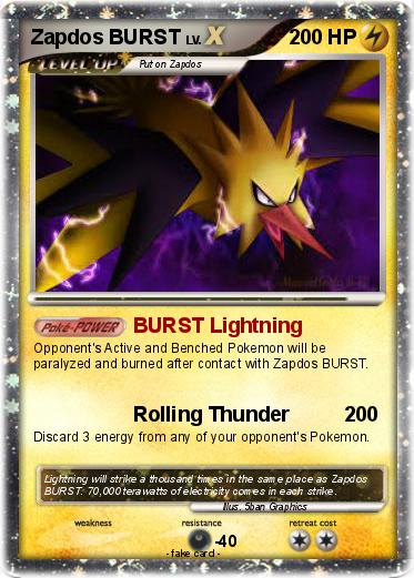 Pokemon Zapdos BURST