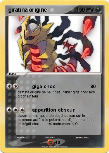 Pokemon giratina origine