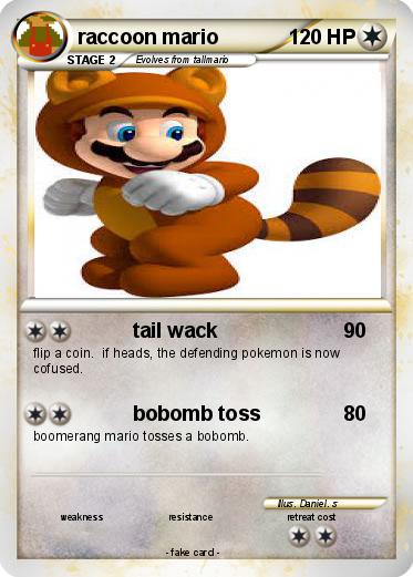 Pokemon raccoon mario