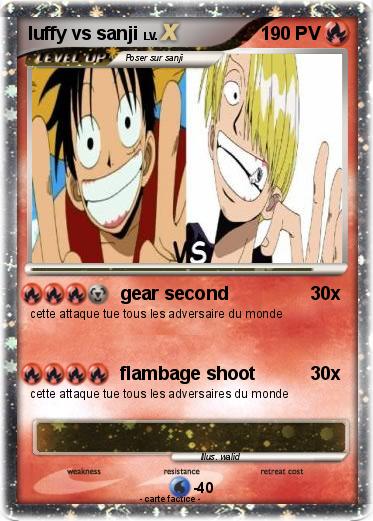 Pokemon luffy vs sanji