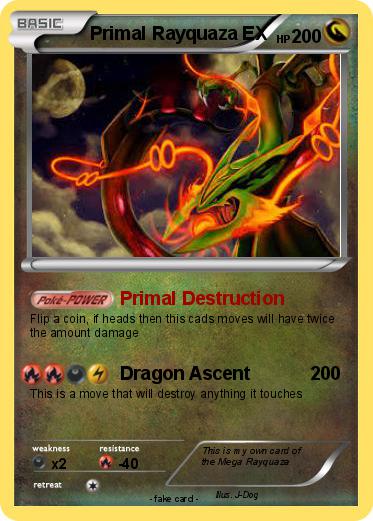 Pokémon Primal Rayquaza EX 6 6 - Primal Destruction - My Pokemon Card