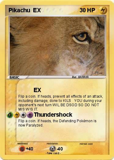 Pokemon Pikachu  EX