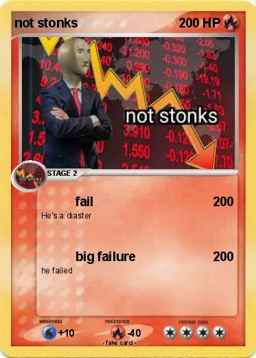 Pokemon not stonks