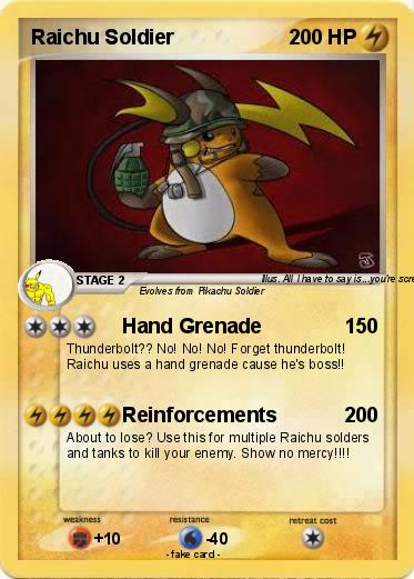 Pokemon Raichu Soldier