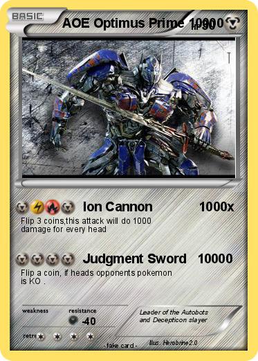 Pokemon AOE Optimus Prime 10000