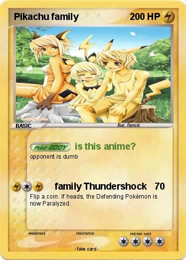 Pokemon Pikachu family