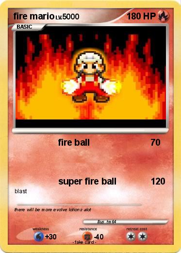 Pokemon fire mario