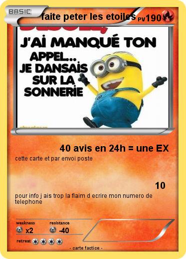 Pokemon faite peter les etoiles