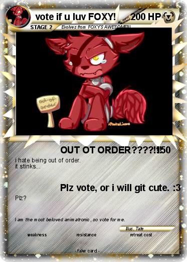 Pokemon vote if u luv FOXY!