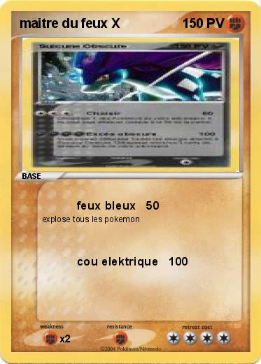 Pokemon maitre du feux X