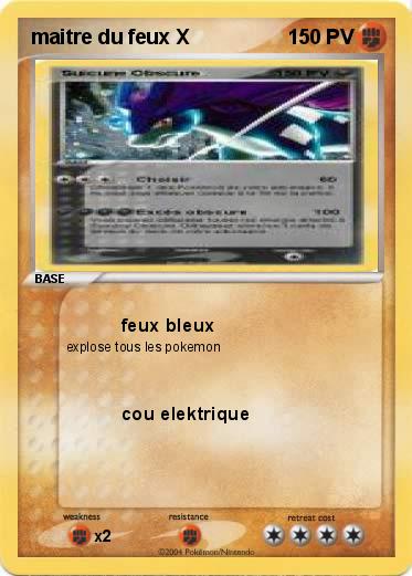 Pokemon maitre du feux X