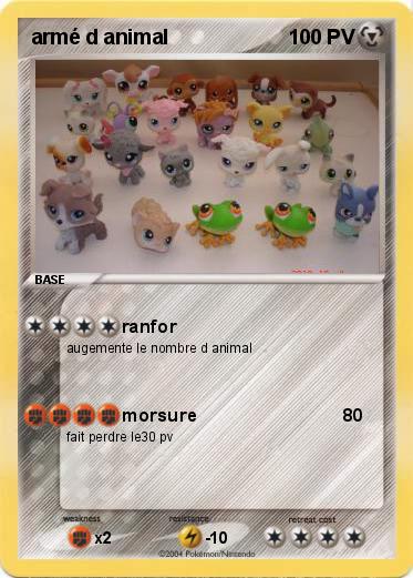 Pokemon armé d animal