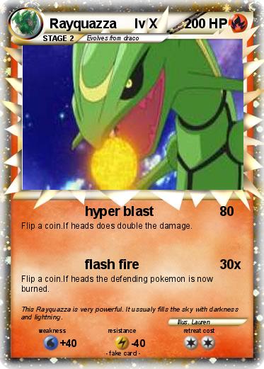 Pokemon Rayquazza     lv X