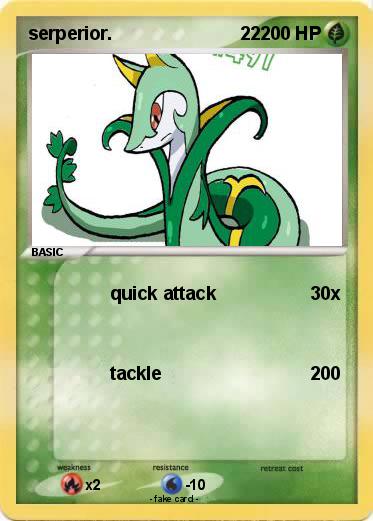 Pokemon serperior.                         22