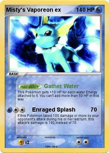Pokemon Misty's Vaporeon ex