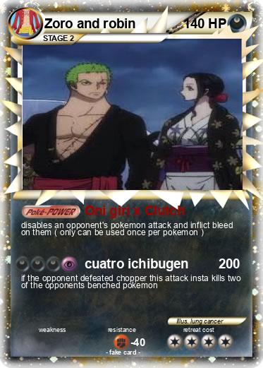 Pokemon Zoro and robin