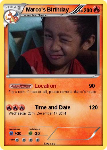 Pokemon Marco's Birthday