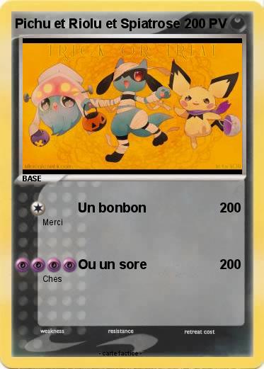 Pokemon Pichu et Riolu et Spiatrose