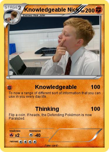 Pokemon Knowledgeable Nick
