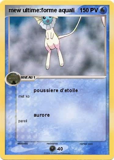 Pokemon mew ultime:forme aquali