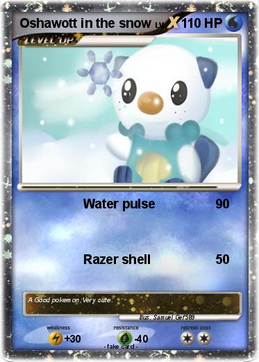 Pokemon Oshawott in the snow