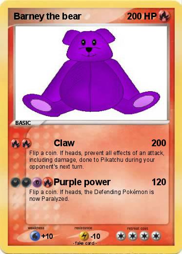 Pokemon Barney the bear