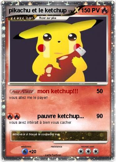 Pokemon pikachu et le ketchup