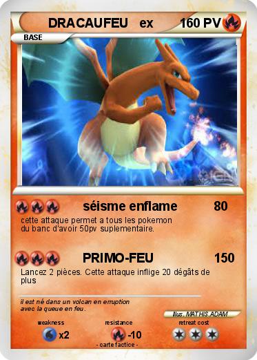 Pokemon DRACAUFEU   ex