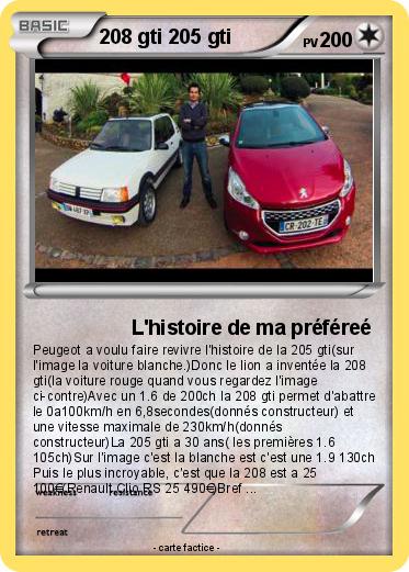 Pokemon 208 gti 205 gti