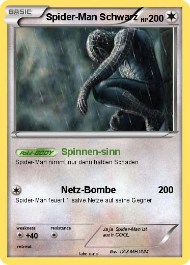 Pokemon Spider-Man Schwarz