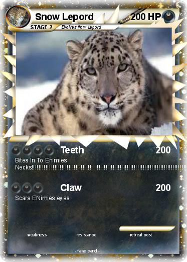 Pokemon Snow Lepord