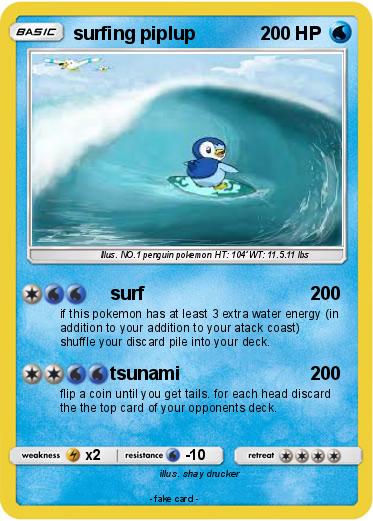 Pokemon surfing piplup