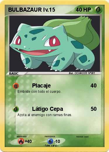 Pokemon BULBAZAUR lv.15