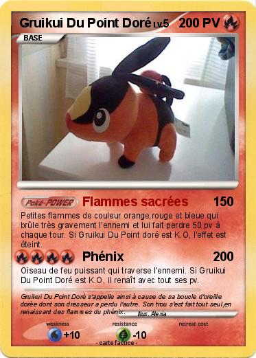 Pokemon Gruikui Du Point Doré