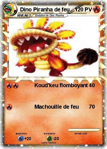 Pokemon Dino Piranha de feu