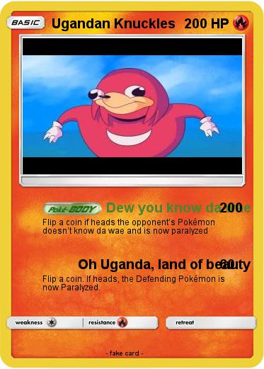 Pokemon Ugandan Knuckles